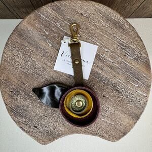 Genuine Leather Bag Charm Leather Purse Accessories Flower Bag Charm NEW